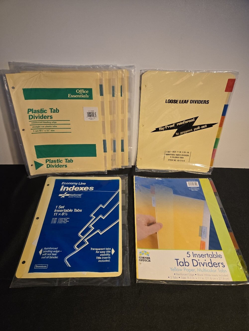 5-Tab Binder Dividers, Insertable Tabs [9 Sets Total]